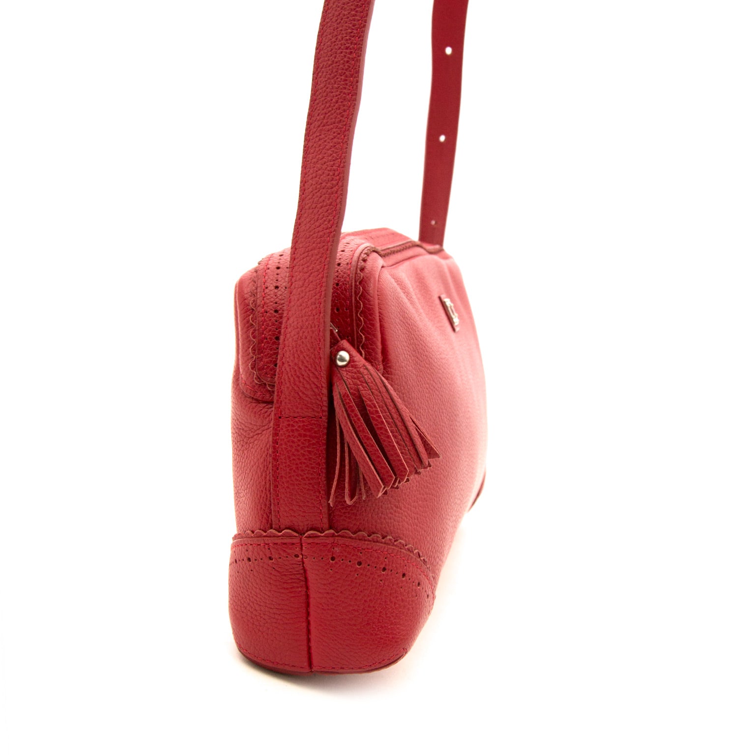 acheter en ligne pour le meilleur prix sac a main Delvaux Red Leather Crossbody Bag