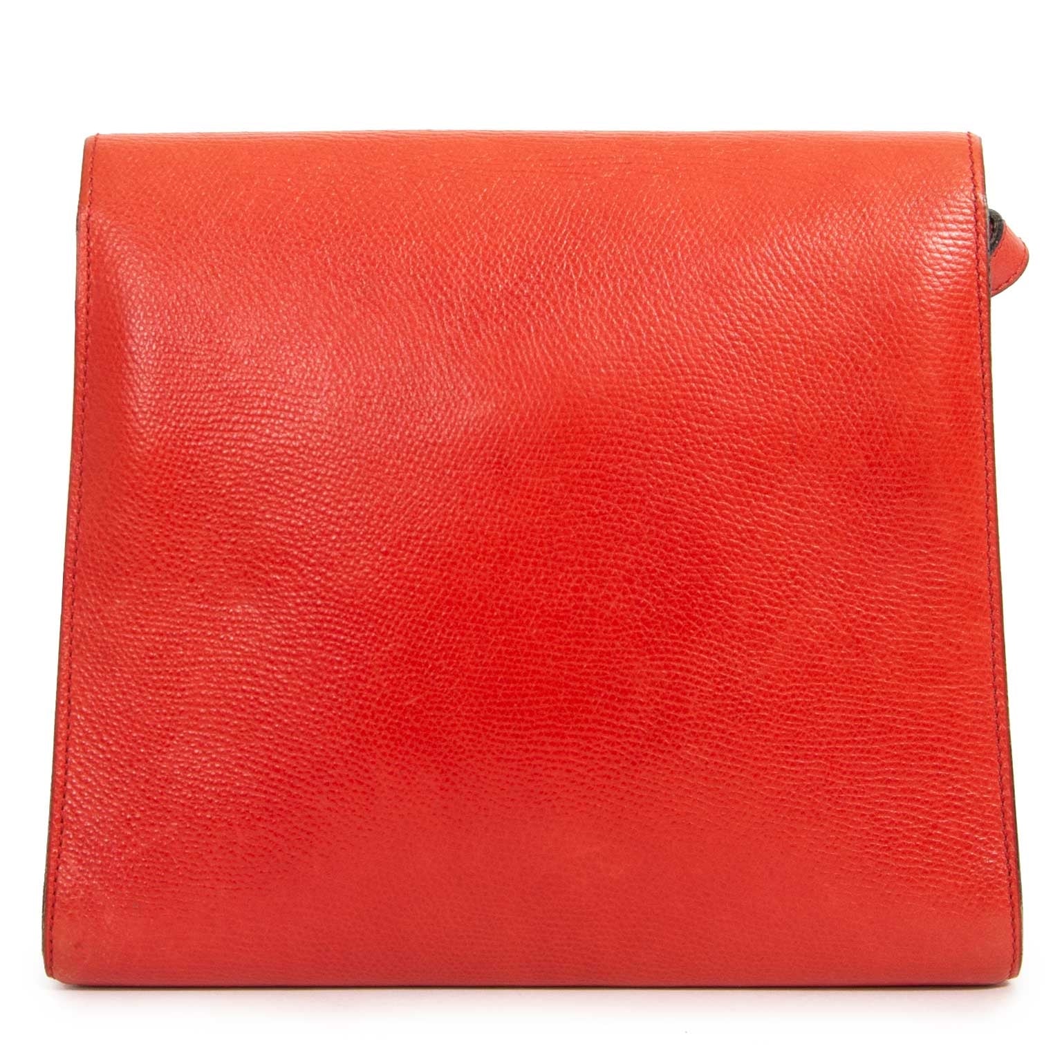 delvaux red leather crossbody bag now for sale at labellov vintage fashion webshop belgium