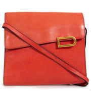 delvaux red leather crossbody bag now for sale at labellov vintage fashion webshop belgium