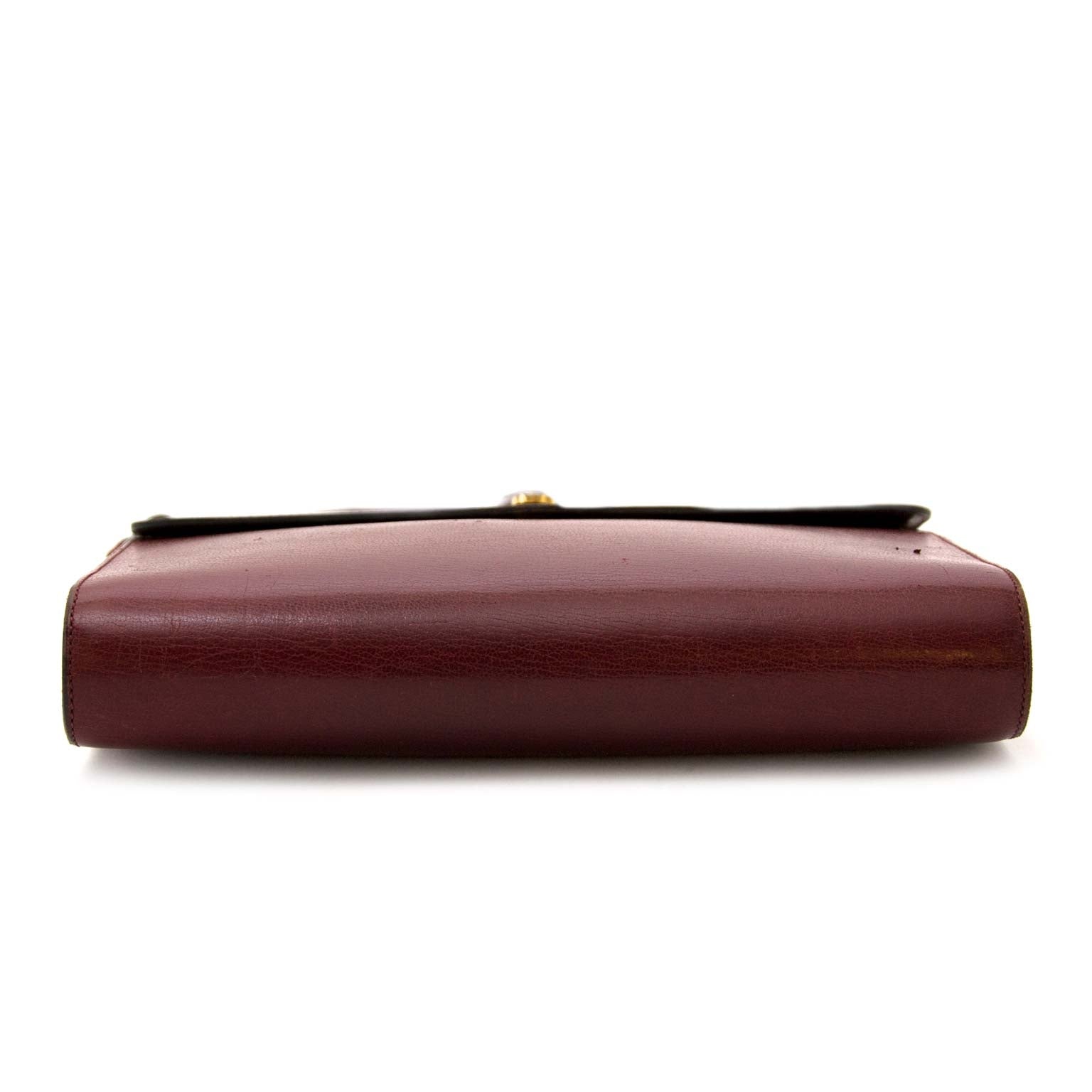shop safe online worldwide authentic Delvaux Vintage Bordeaux Cross Body Bag