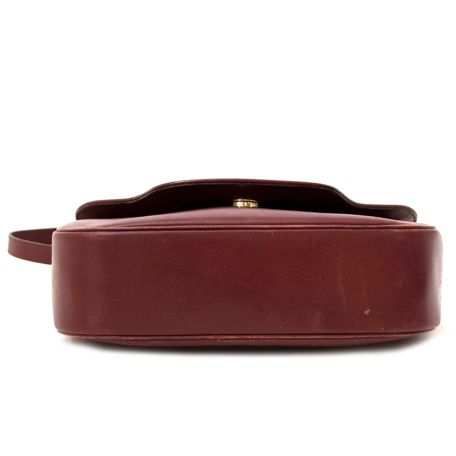 Delvaux Bordeaux Leather Crossbody Bag