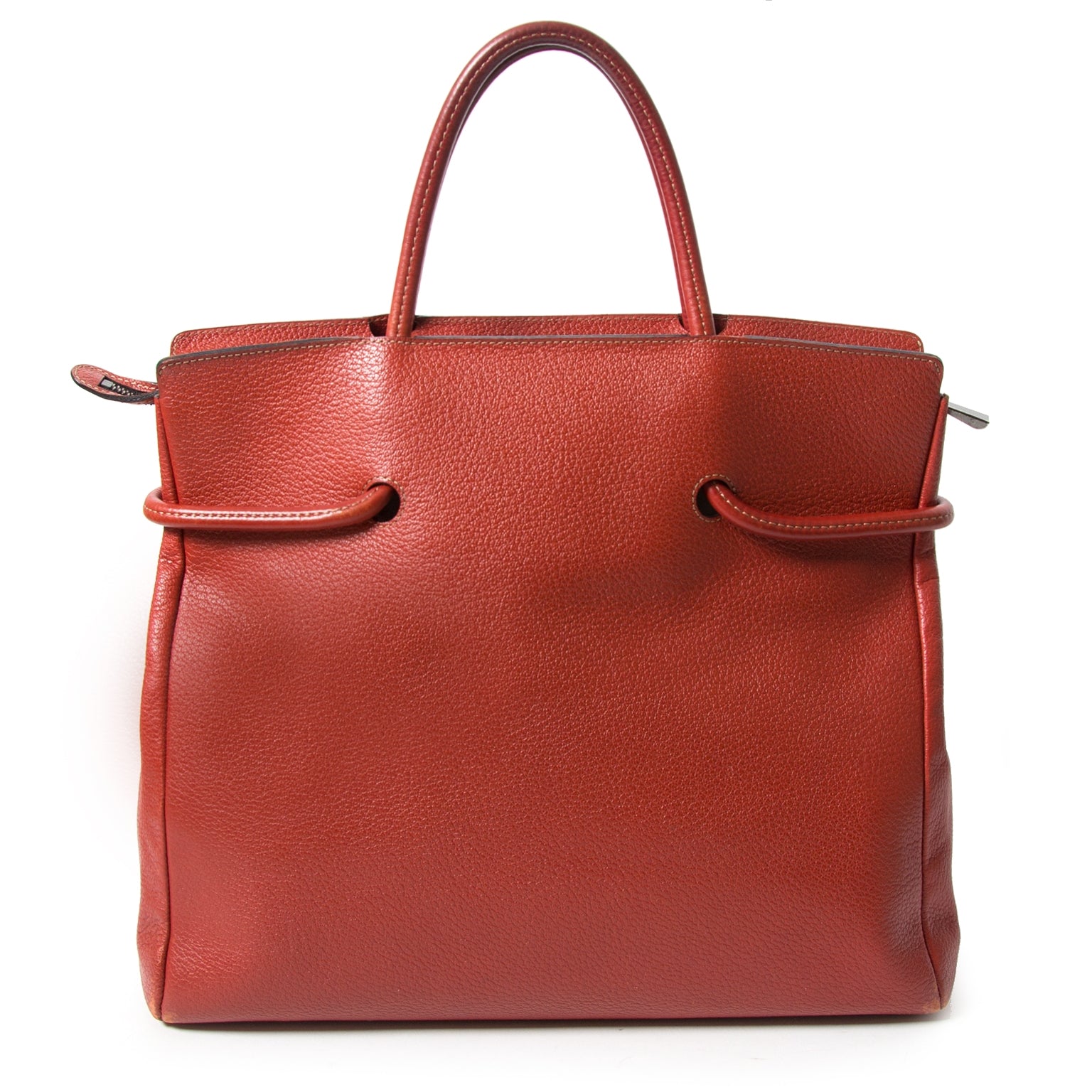 Deux De Delvaux Rusty Red Shopper