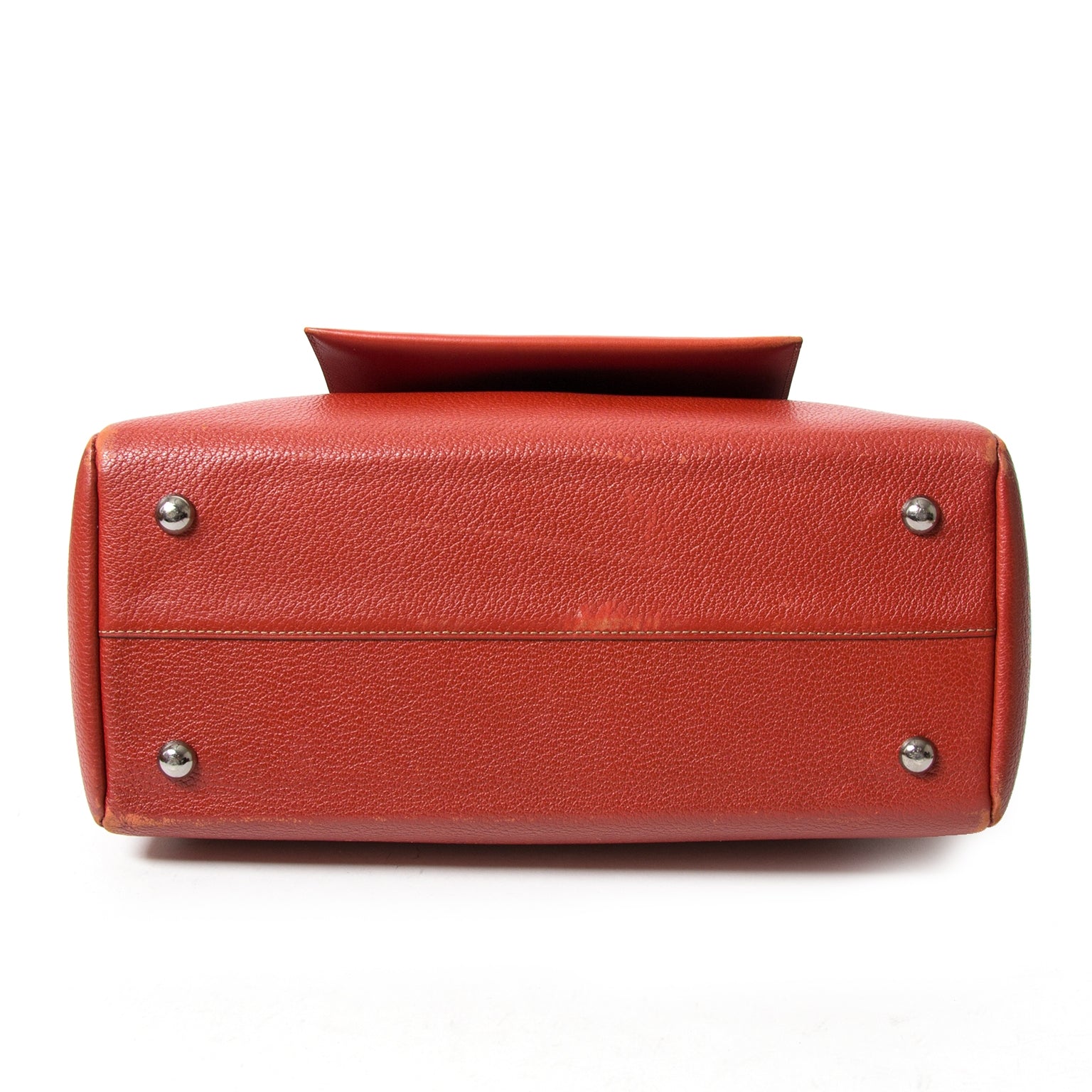 acheter en ligne seconde main Deux De Delvaux Rusty Red Shopper