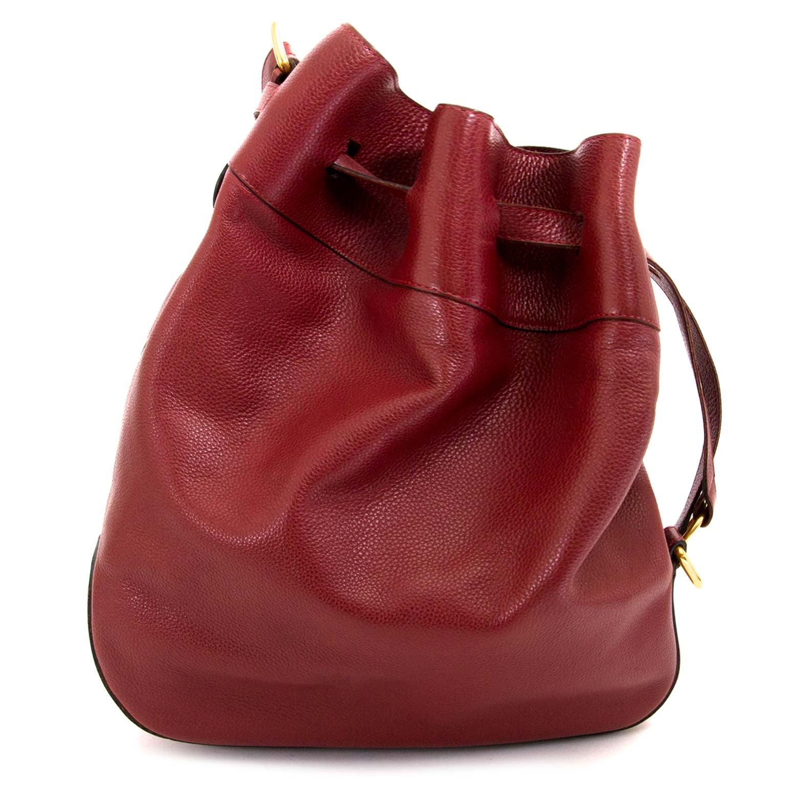 tweedehands authentieke Delvaux Red Leather Catogan Trotteur Bag te koop bij labellov.Com aan de beste prijs