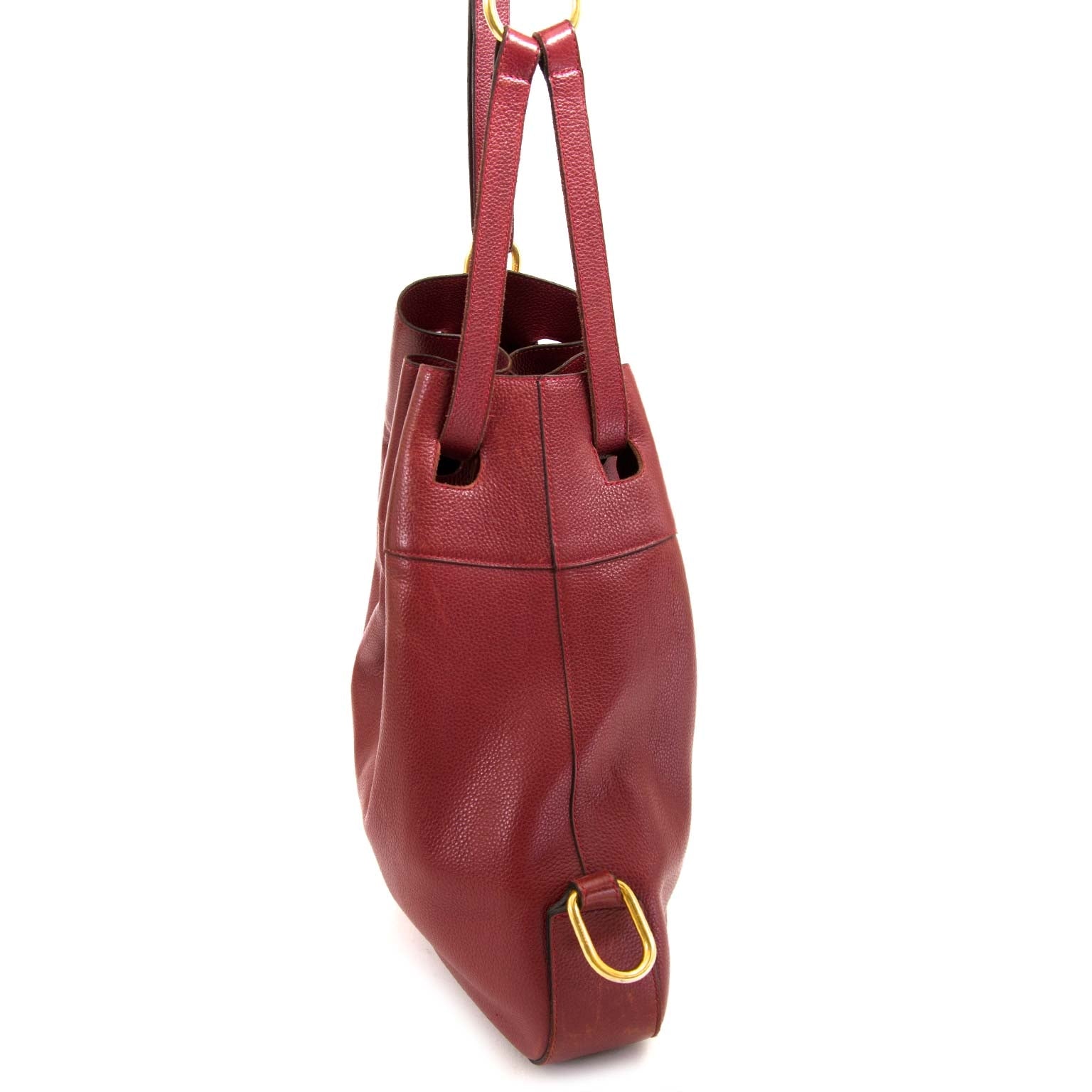 seconde main Delvaux Red Leather Catogan Trotteur Bag en vendre chez labellov.com au meilleur prix