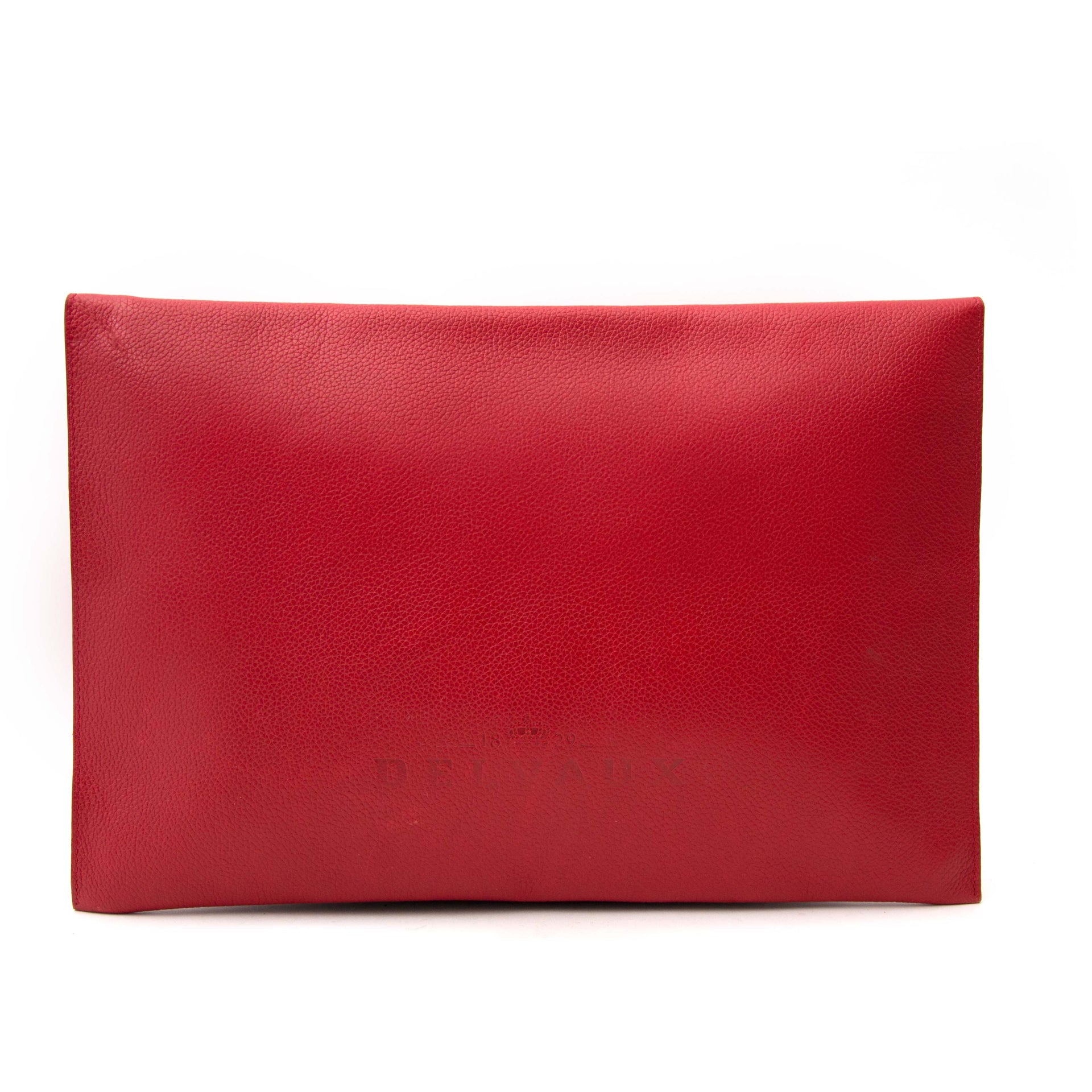 achetez enligne Delvaux Red Enveloppe Clutch chez labellov.com