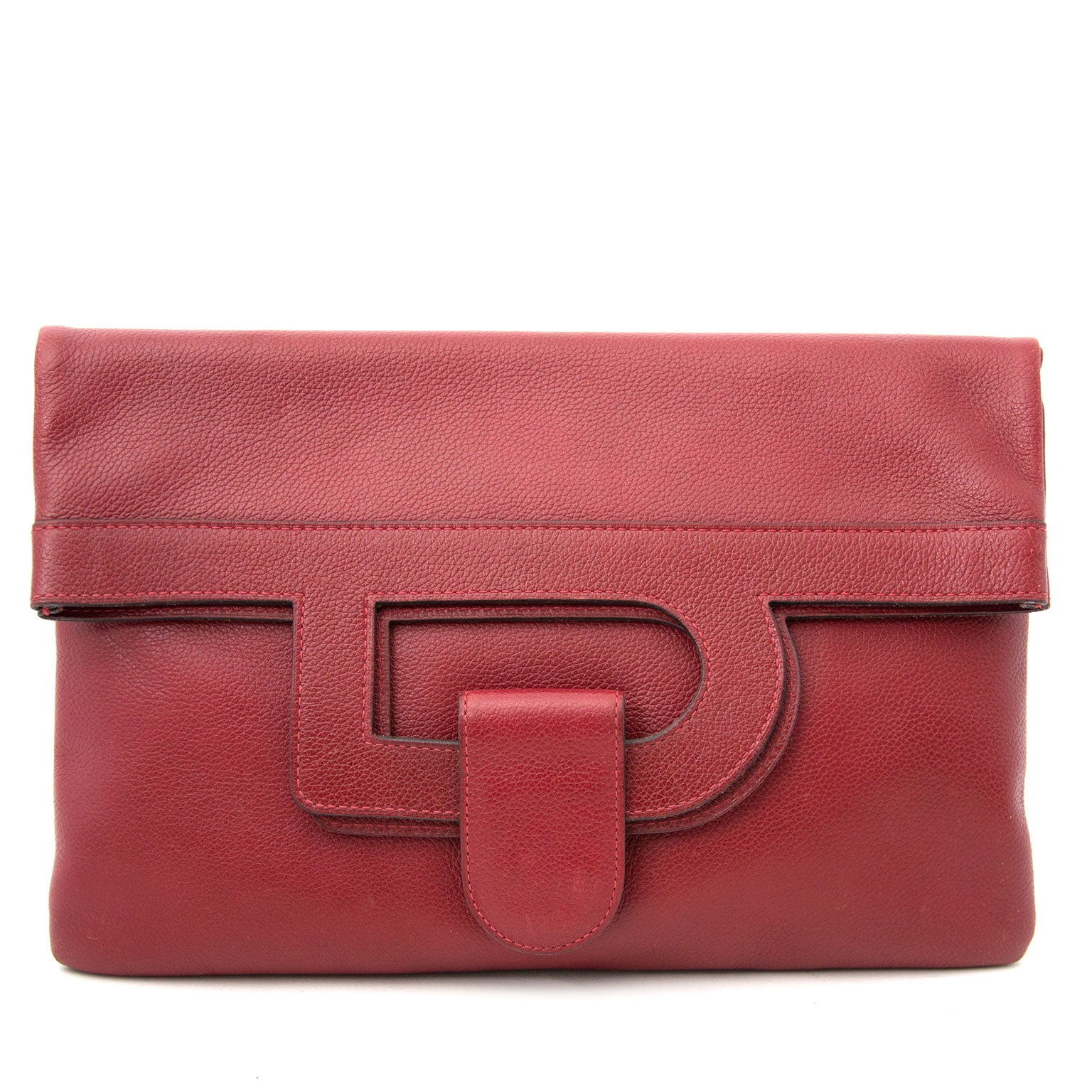 Bent u opzoek naar een Bordeaux Delvaux Rode Overslag Clutch handtas