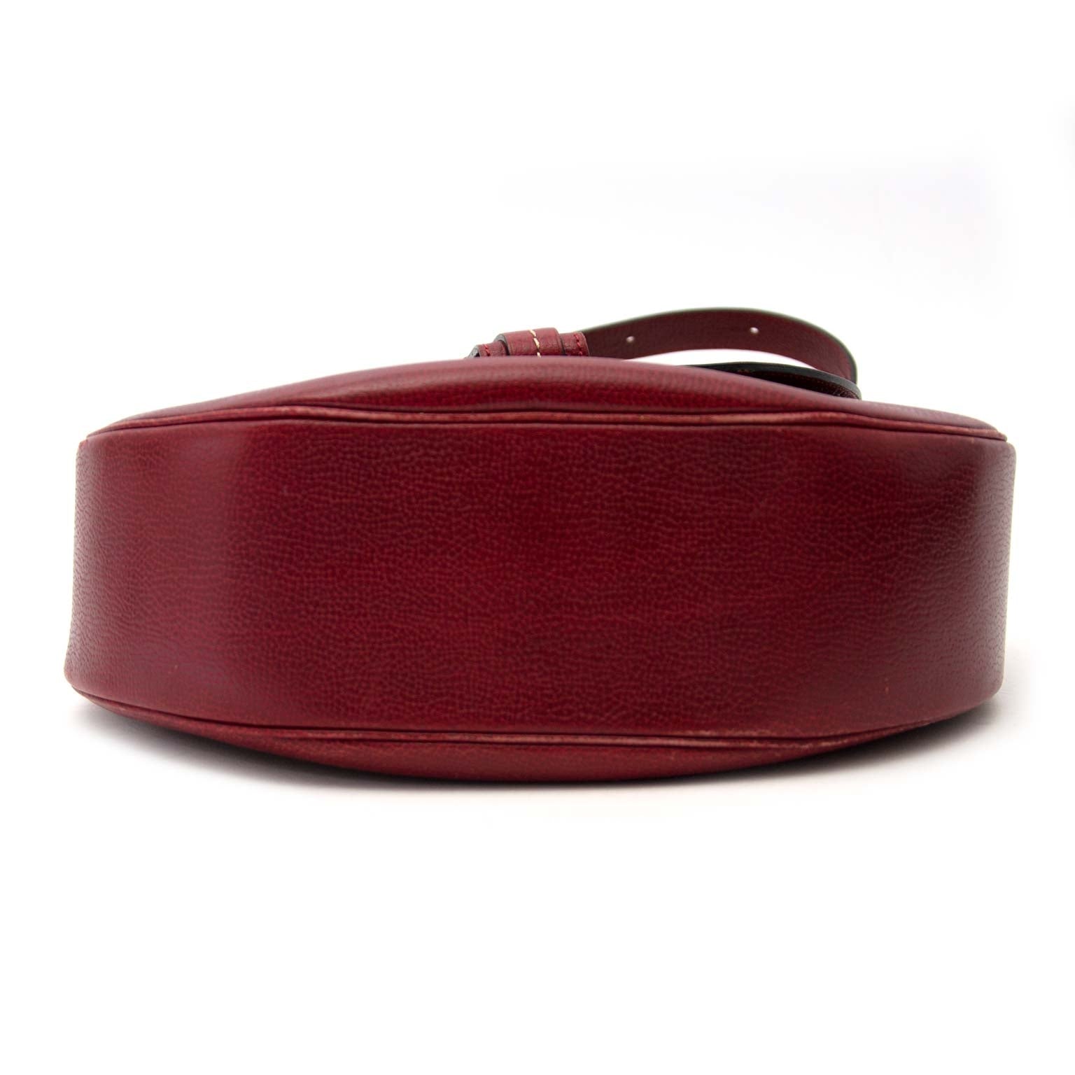 Sac rond en cuir rouge Delvaux