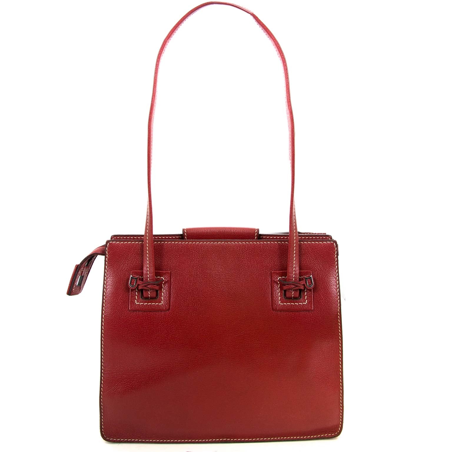 Delvaux Red Leather Shoulder Bag kopen aan de beste prijs bij Labellov secondhand luxury in Antwerpen