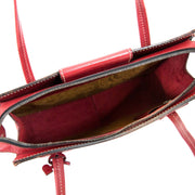 Delvaux Red Leather Shoulder Bag