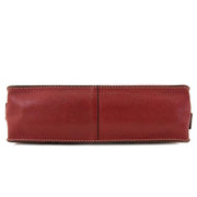 Delvaux Red Leather Shoulder Bag