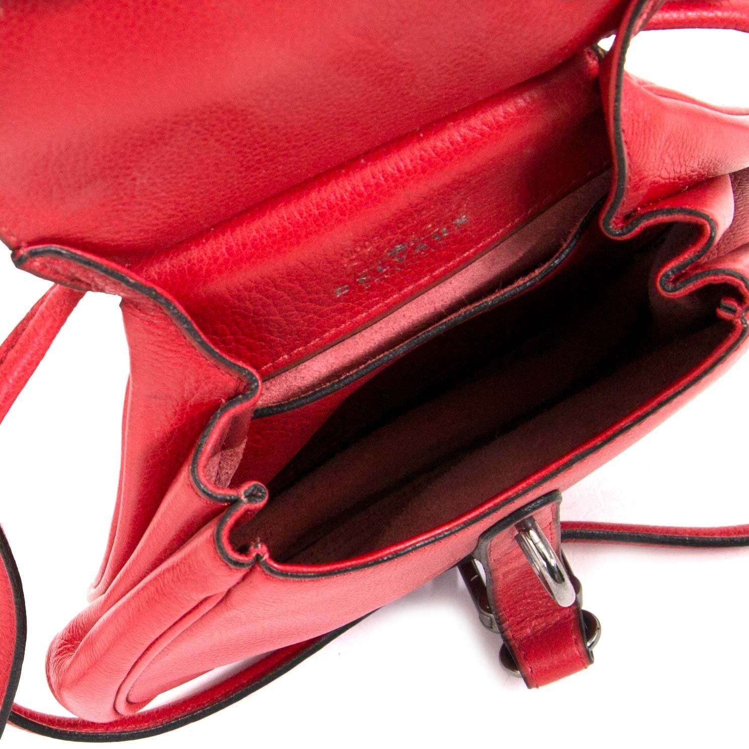 delvaux mini red cerceau crossbody bag now for sale at labellov vintage fashion webshop belgium