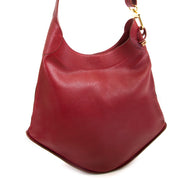 delvaux red satan shoulder bag now for sale at labellov vintage fashion webshop belgium