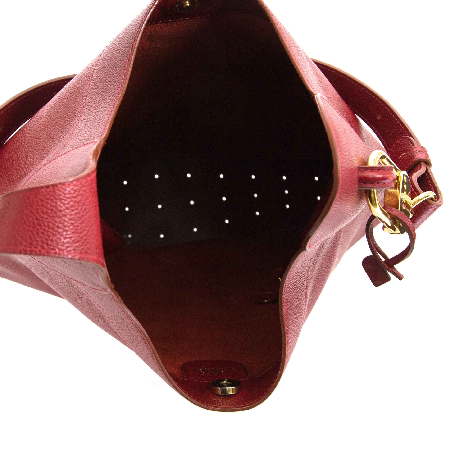delvaux red satan shoulder bag now for sale at labellov vintage fashion webshop belgium