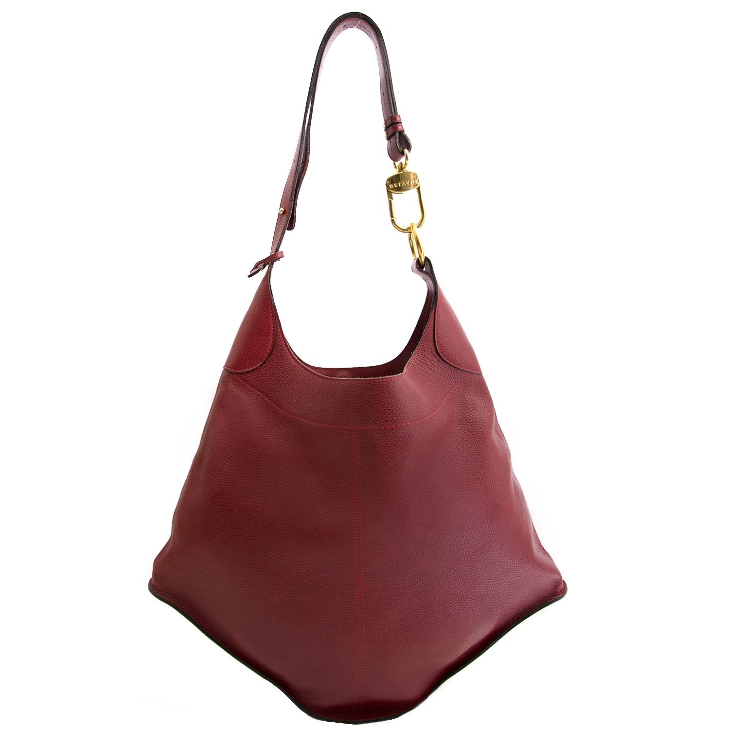 Delvaux Burgundy Leather Satan Shoulder Bag Buy authentic designer Delvaux secondhand bags at Labellov at the best price. Safe and secure shopping. Koop tweedehands authentieke Delvaux tassen bij designer webwinkel labellov.