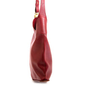 delvaux red satan shoulder bag now for sale at labellov vintage fashion webshop belgium