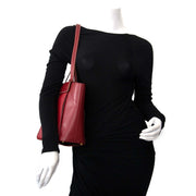 shop safe online secondhand Delvaux Bordeaux Toile De Cuire Shoulder Bag