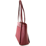 Delvaux Bordeaux Toile De Cuire Shoulder Bag