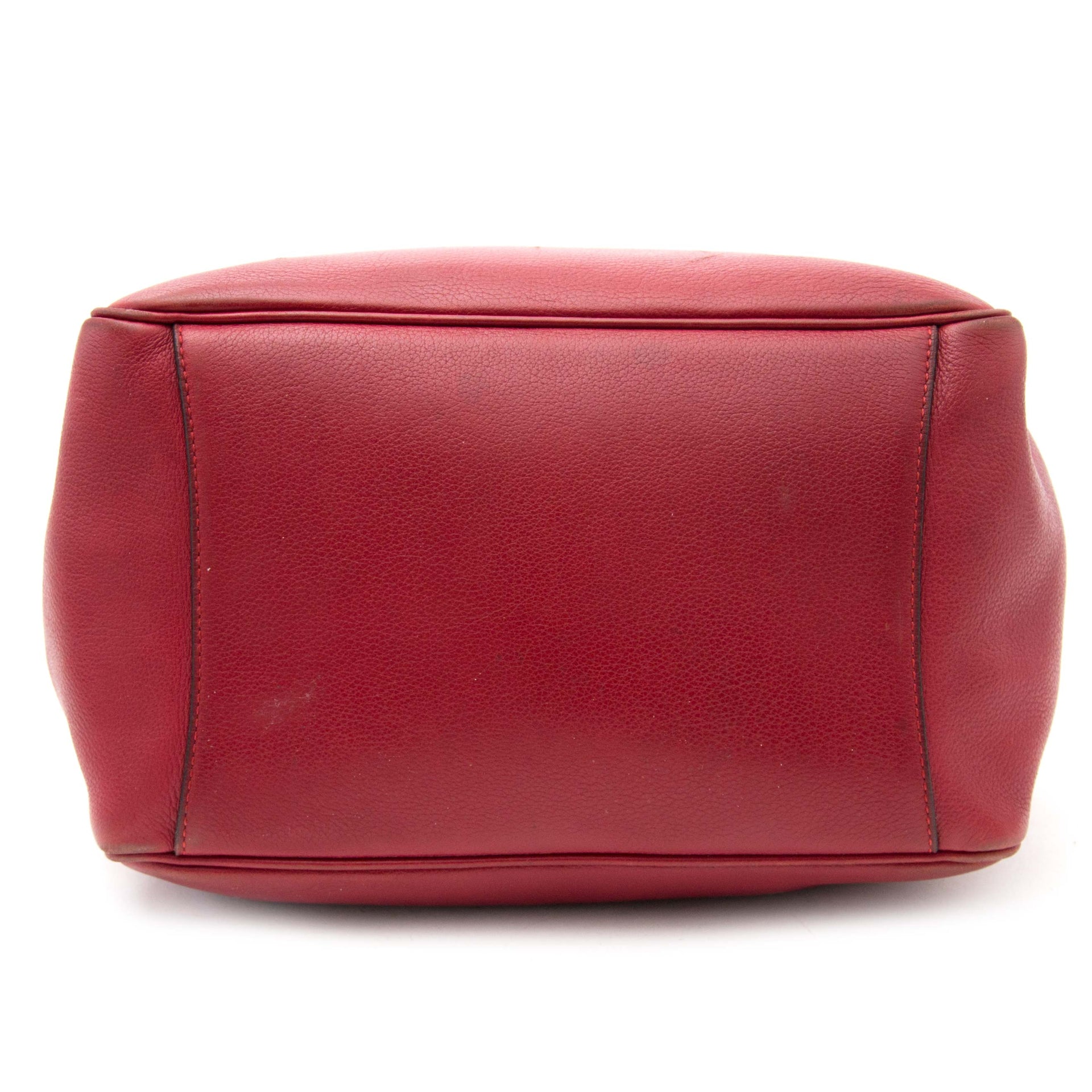 Delvaux Dark Red Top Handle Bag + strap