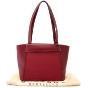 shop safe online secondhand Delvaux Bordeaux Toile De Cuire Shoulder Bag