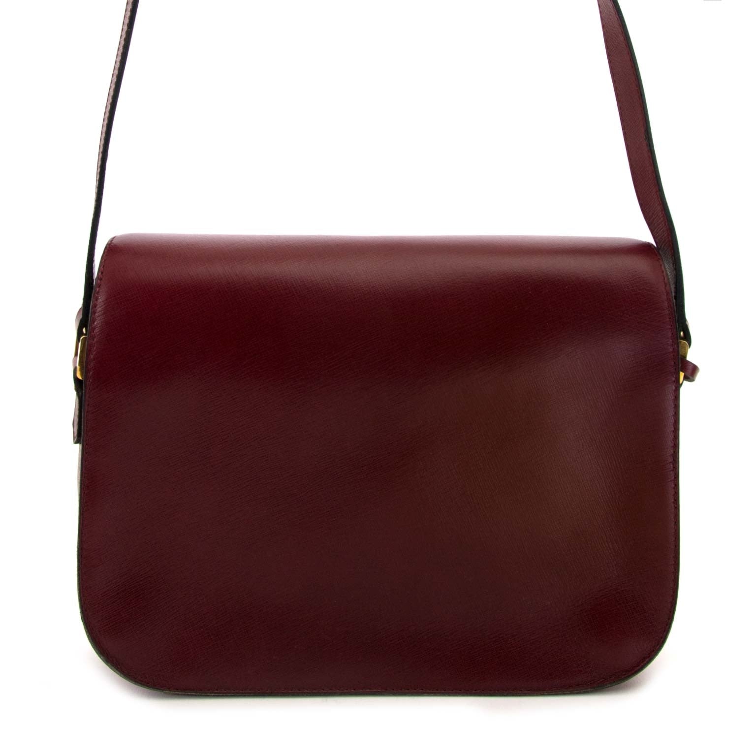 koop en verkoop tweedehands Delvaux Red Leather Shoulder Bag bij labellov vintage webshop