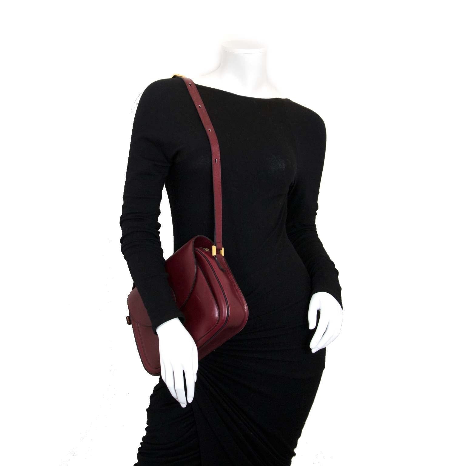 second hand delvaux Delvaux Red Leather Shoulder Bag for sale at labellov antwerp for the best price