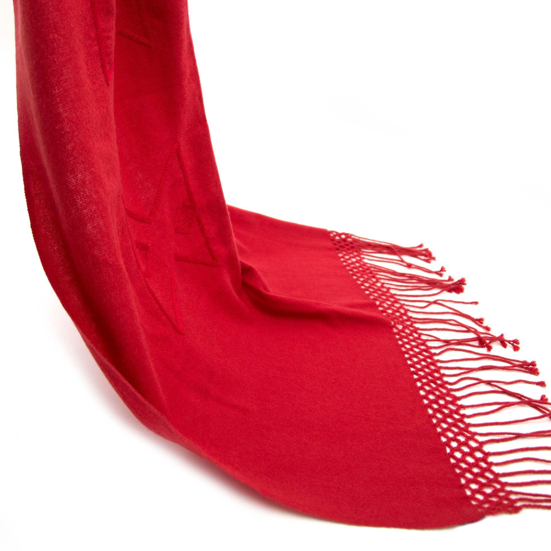 koop online jouw tweedehands Delvaux Red Cashmere Scarf