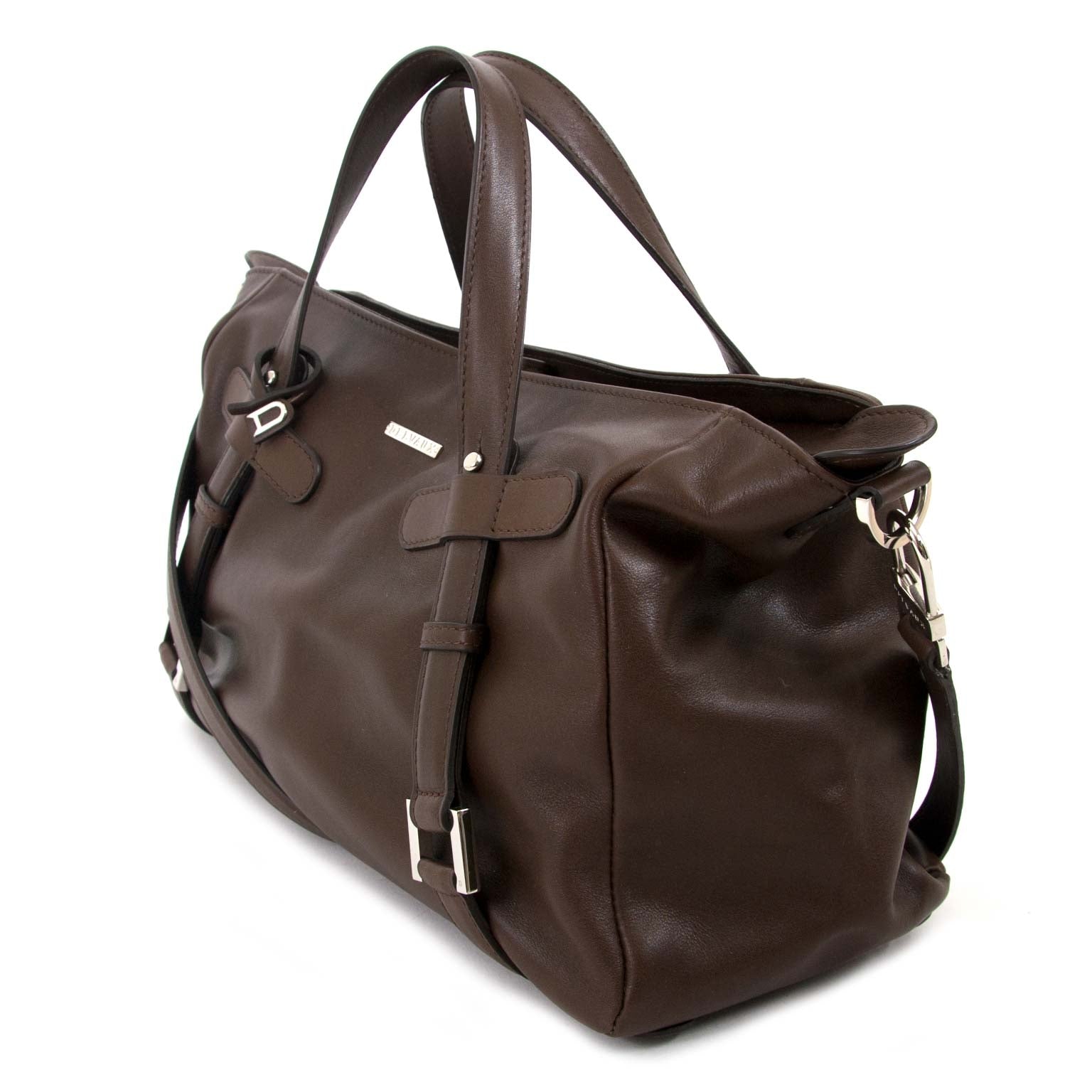 Delvaux Brown Saint Germain Bag now for sale at labellov vintage fashion webshop belgium