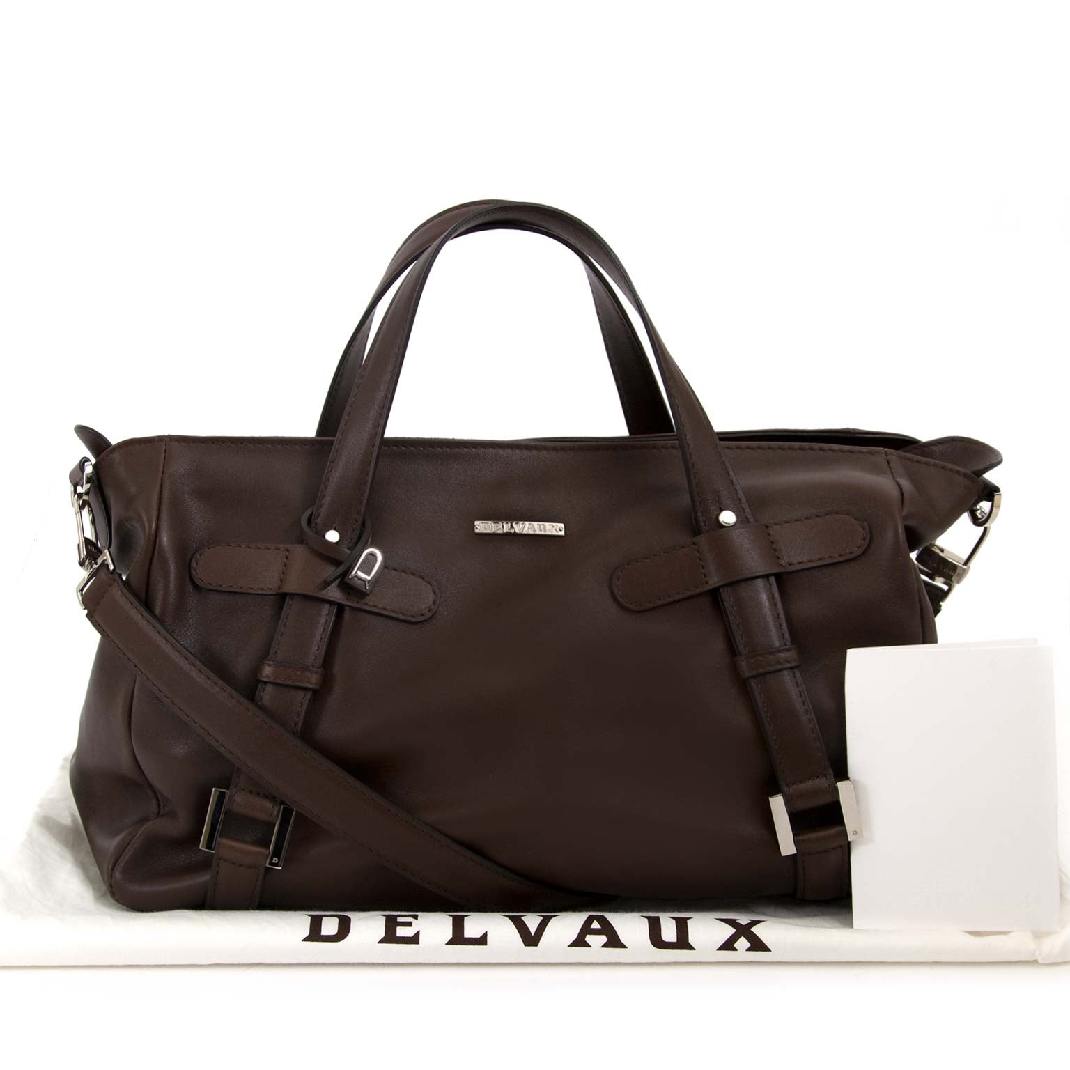 Delvaux Brown Saint Germain Bag now for sale at labellov vintage fashion webshop belgium