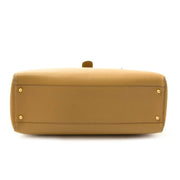Delvaux Sand Cabriolet Handbag
