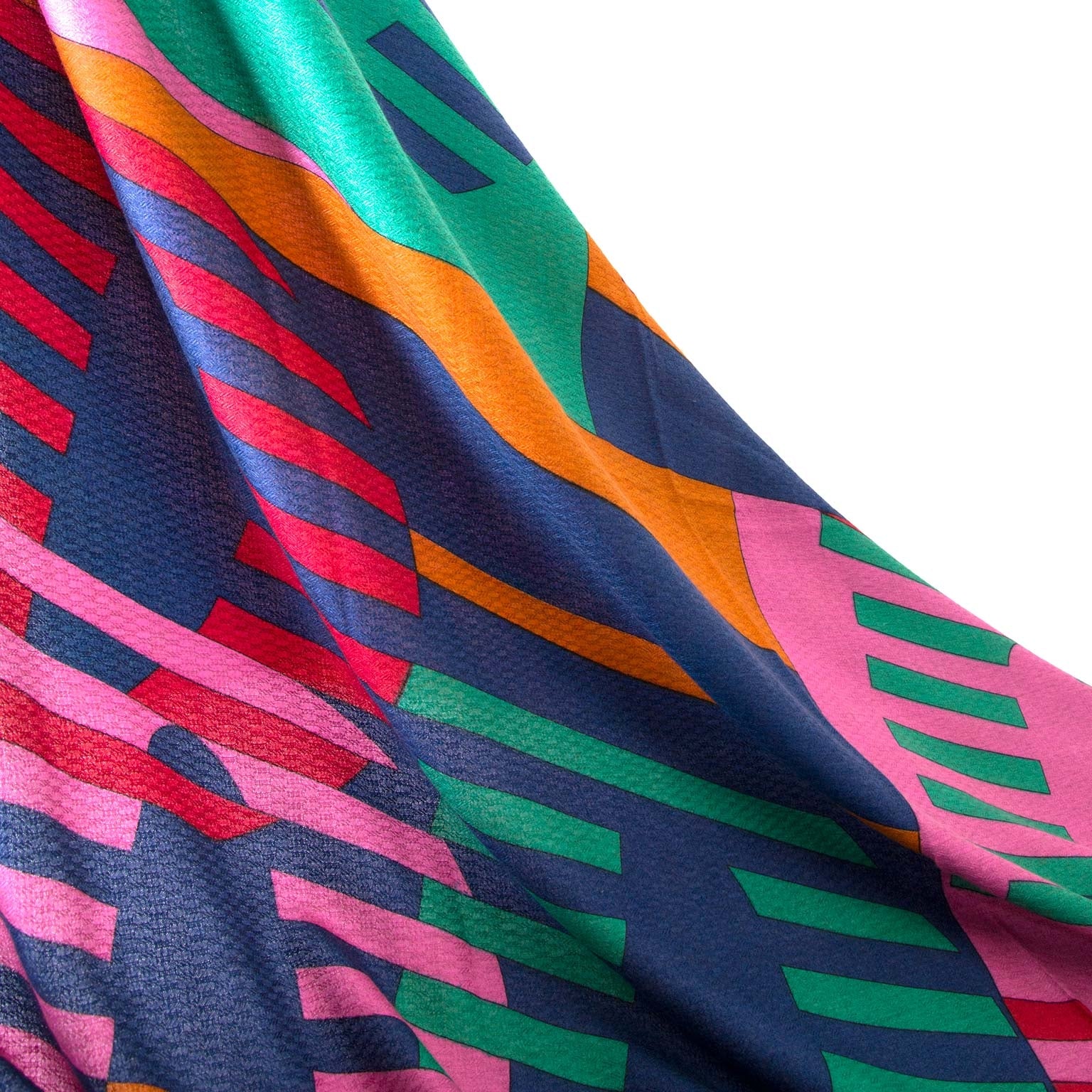 Delvaux Multicolor Cashmere Scarf now for sale at labellov vintage fashion webshop belgium