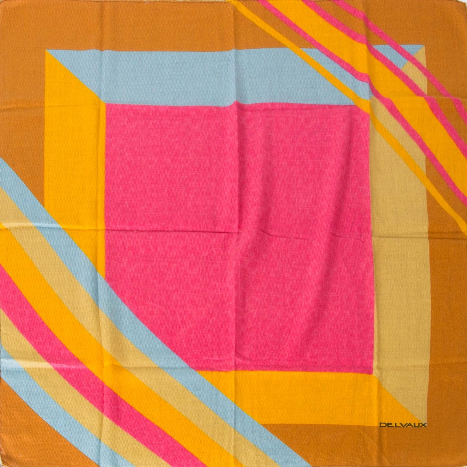 Delvaux Multicolor Cashmere Scarf now for sale at labellov vintage fashion webshop belgium