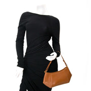 Delvaux Désir Cognac Leather Shoulder Bag kopen en verkopen