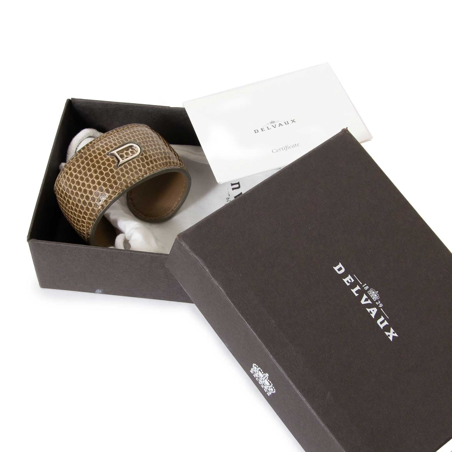 achetez Delvaux Manchette Boheme GM Lezard Bracelet chez labellov