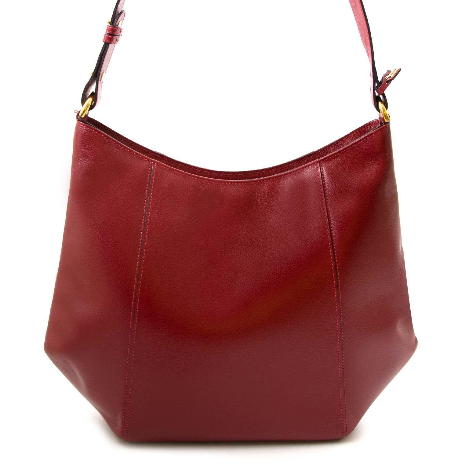 delvaux souhait jumping rosso shoulder bag now for sale at labellov vintage fashion webshop belgium