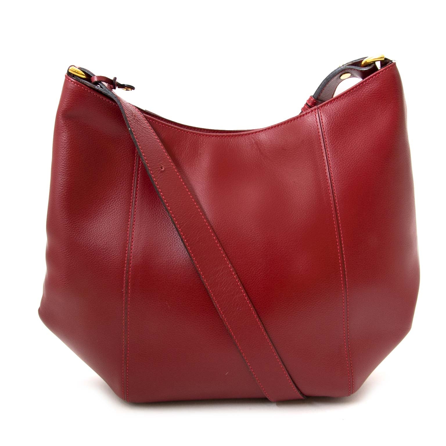delvaux souhait jumping rosso shoulder bag now for sale at labellov vintage fashion webshop belgium