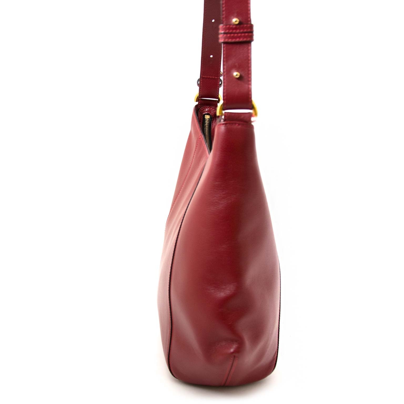 delvaux souhait jumping rosso shoulder bag now for sale at labellov vintage fashion webshop belgium
