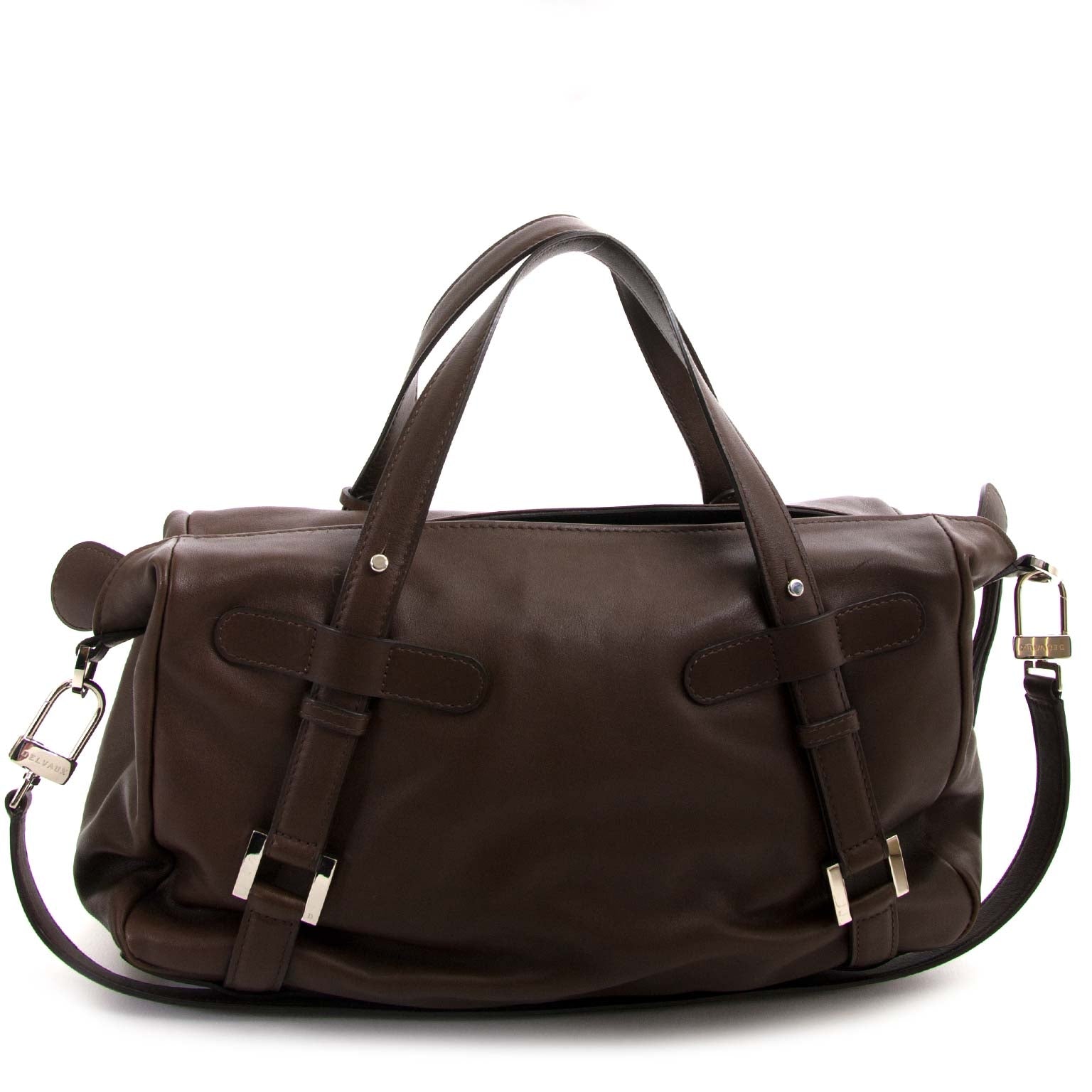 delvaux chocolat st germain destrier souple seconde-à-main à vendre à labellov vintage webshop de mode belgique