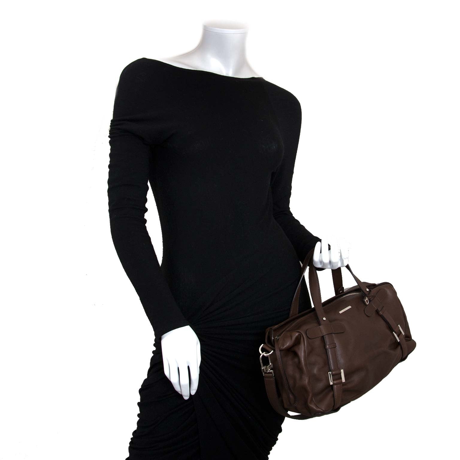 delvaux chocolat st germain destrier souple seconde-à-main à vendre à labellov vintage webshop de mode belgique