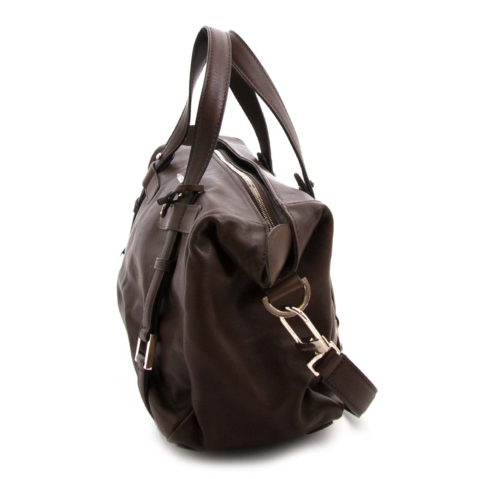 delvaux chocolat st germain destrier souple seconde-à-main à vendre à labellov vintage webshop de mode belgique