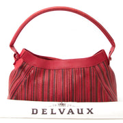 Buy and sell your Delvaux Red Toile de Cuir Shoulder Bag