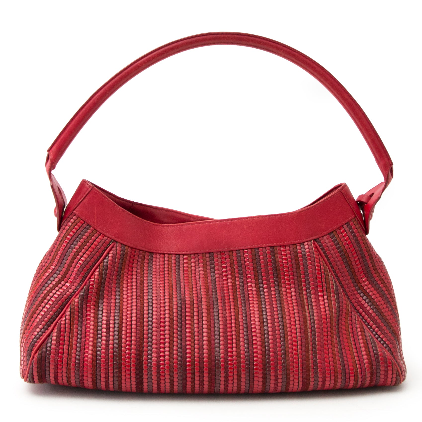 Delvaux Red Toile de Cuir Shoulder Bag for sale online at the best price