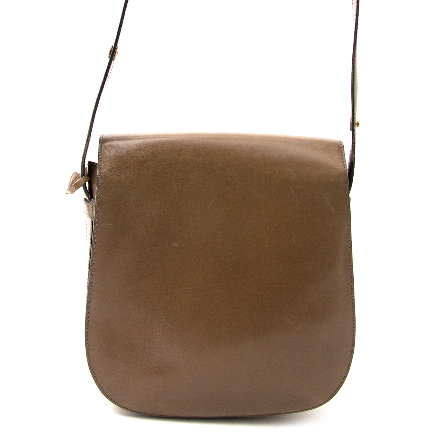 Delvaux taupe schouderhandtas nu online op labellov.com tegen de beste prijs.