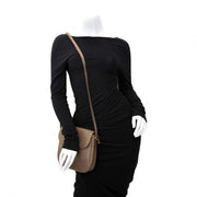 Vintage designer items for sale, Delvaux taupe crossbody bag, worldwide shipping and safe shopping.