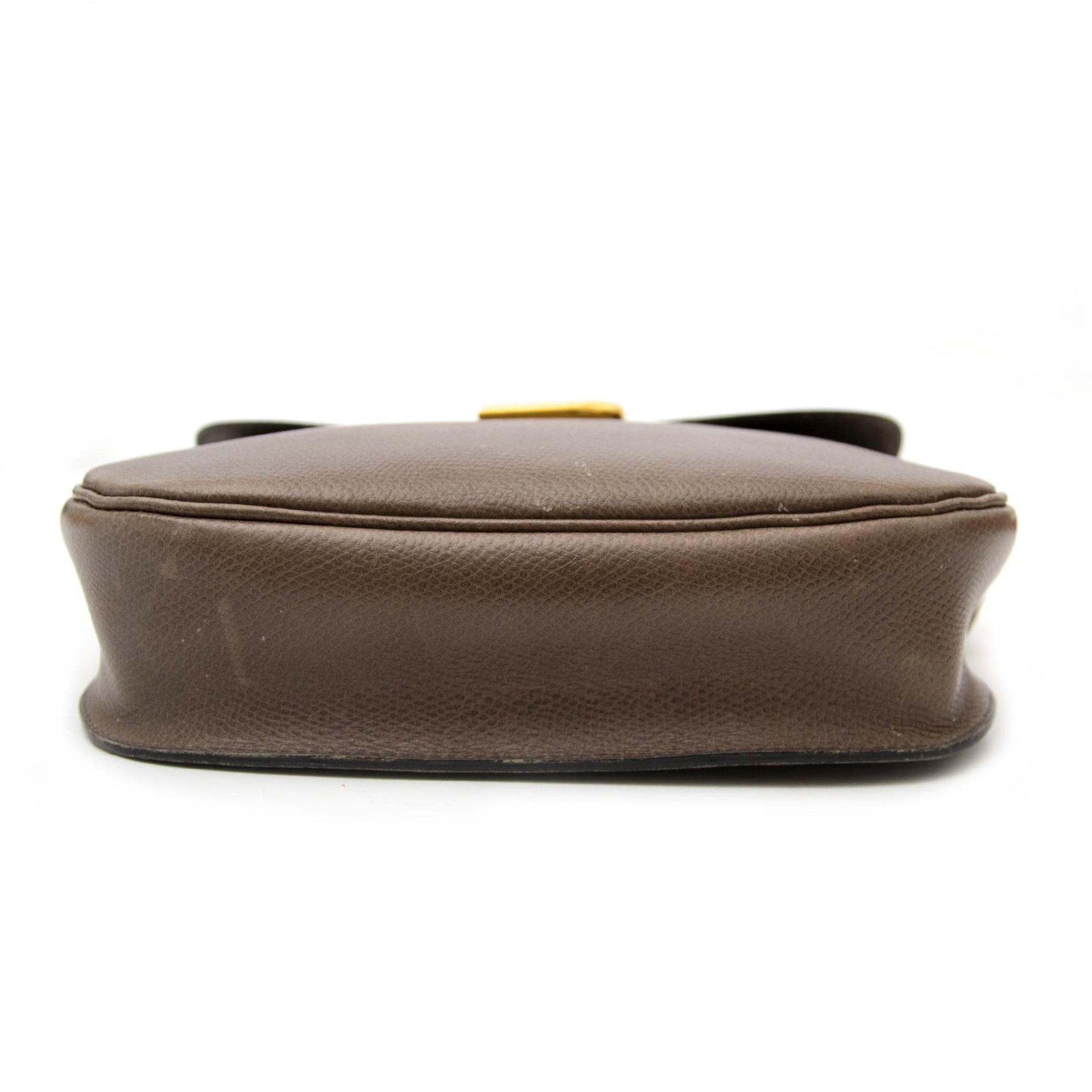 Beautiful Taupe Crossbody Bag Delvaux for sale in Belgium www.labellov.com, visit the showroom in Antwerp.