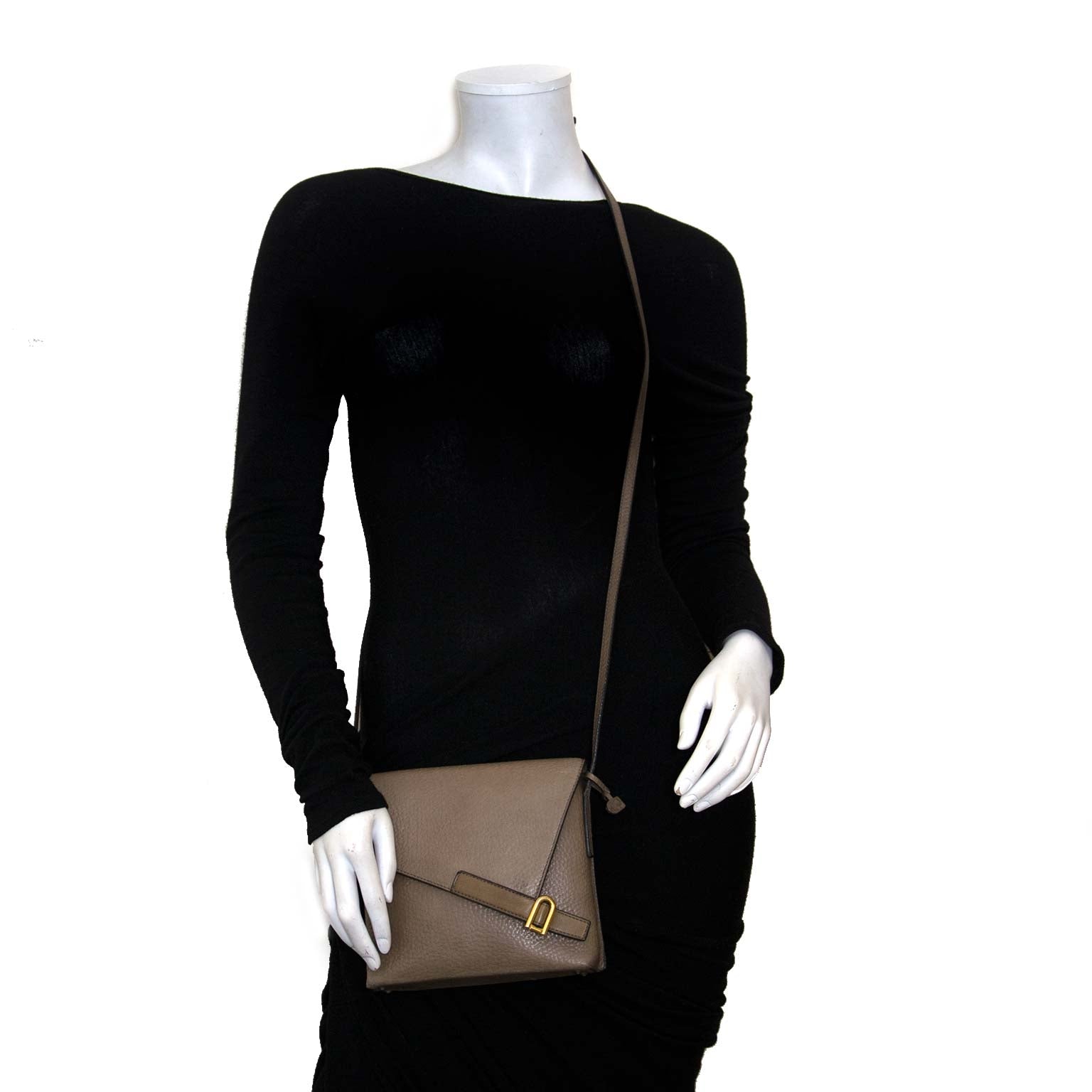 Delvaux Taupe Crossbody tas nu online bij labellov.com tegen de beste prijs