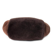 delvaux brown shearling and suede shoulder bag now for sale at labellov vintage fashion webshop belgium