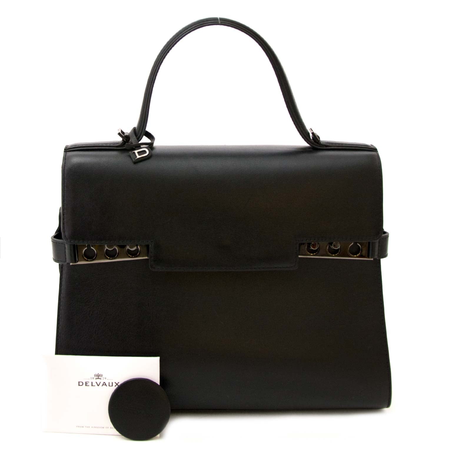 koop authentieke delvaux tempête zwarte gm tas bij labellov vintage mode webshop belgië