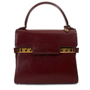 Delvaux Tempête Burgundy Boxcalf PM for the best price at Labellov secondhand luxury in Antwerp