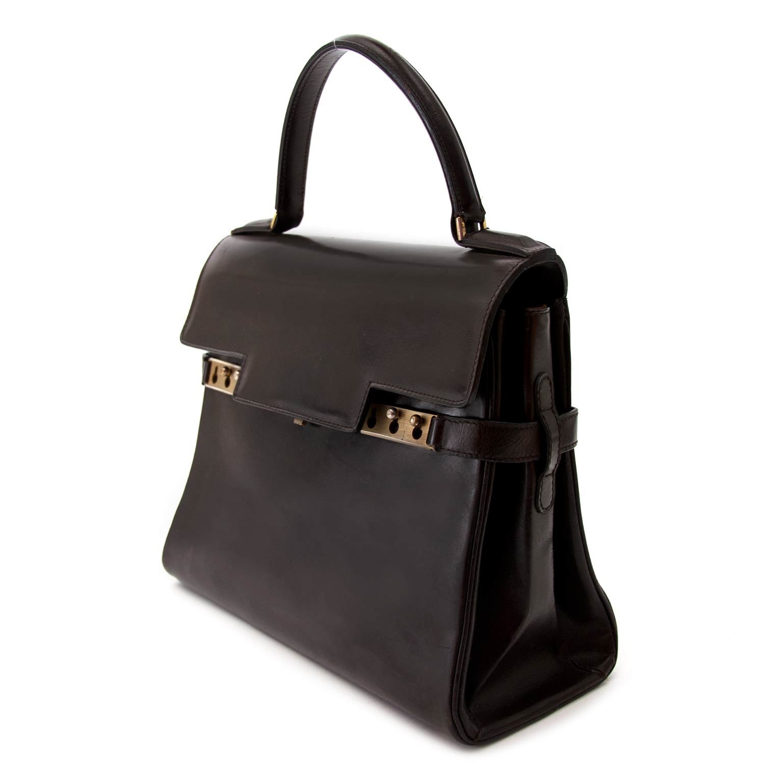 Delvaux Tempete MM Brown GHW now online on labellov.com for the best price
